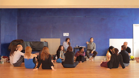 Patrick Eaken Young leading a Body Opera Workshop